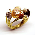 pearl & shell ring