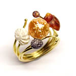 pearl & shell ring