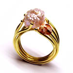 pearl & shell ring
