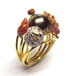 pearl & shell ring