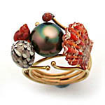 pearl & shell ring