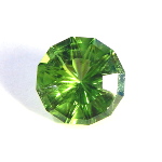 Peridot with concave facets