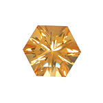 Citrine with concave facets