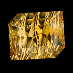 Citrine with concave facets