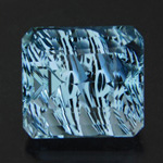 Aquamarine with concave facets