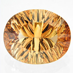 Topaz with concave facets