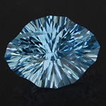 Topaz with concave facets