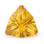 Citrine with concave facets
